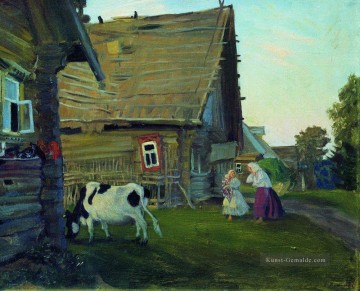  Provinz Kunst - die Hütte kostroma Provinz 1917 Boris Michailowitsch Kustodiew